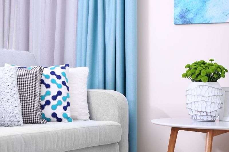 Using Colorful Pillows and Curtains