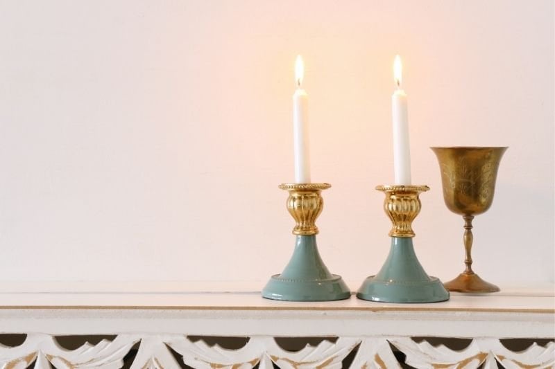 Candlestick Decoration on Coffee Table