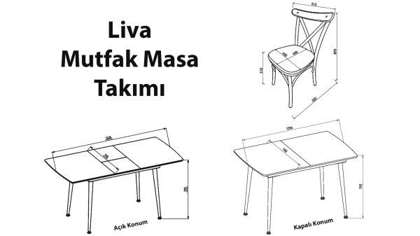 Liva Açılır Yemek Masası