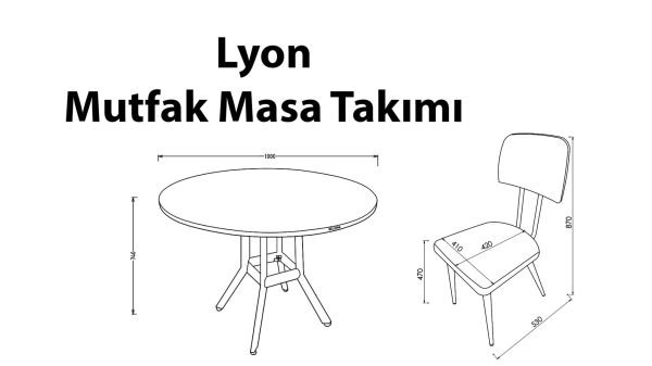 Lyon Mutfak Masası - Beyaz