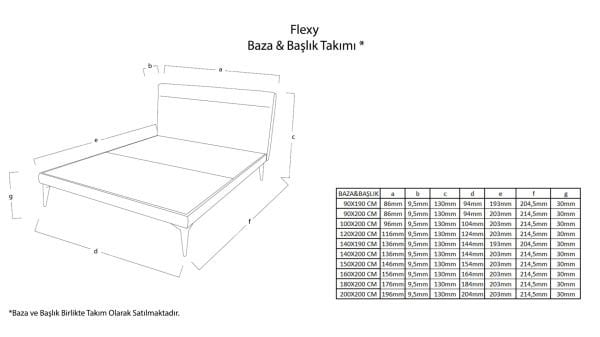 Flexy Baza Başlık Takımı - Gri