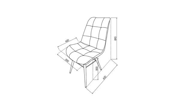 Lizy S Sandalye 6334 2 li - Vizon