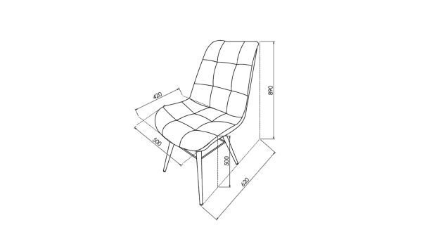 Lizy S Chair 6334 2-pack - Navy Blue